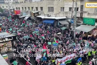 100 Hari Tragedi Genosida di Gaza: Ribuan Warga Yordania Berdemo di Jalan
