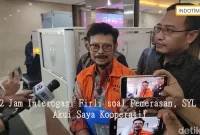 2 Jam Interogasi Firli soal Pemerasan, SYL Akui Saya Kooperatif