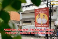 AMIN Gelar Spanduk 'Adu Gagasan, Bukan Pecitraan!', Sukses di Jalan Kepu Jakpus