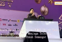 Acara Natal Kementerian BUMN: Erick Thohir Ingin Prabowo Menjaga Toleransi dengan Penuh Semangat