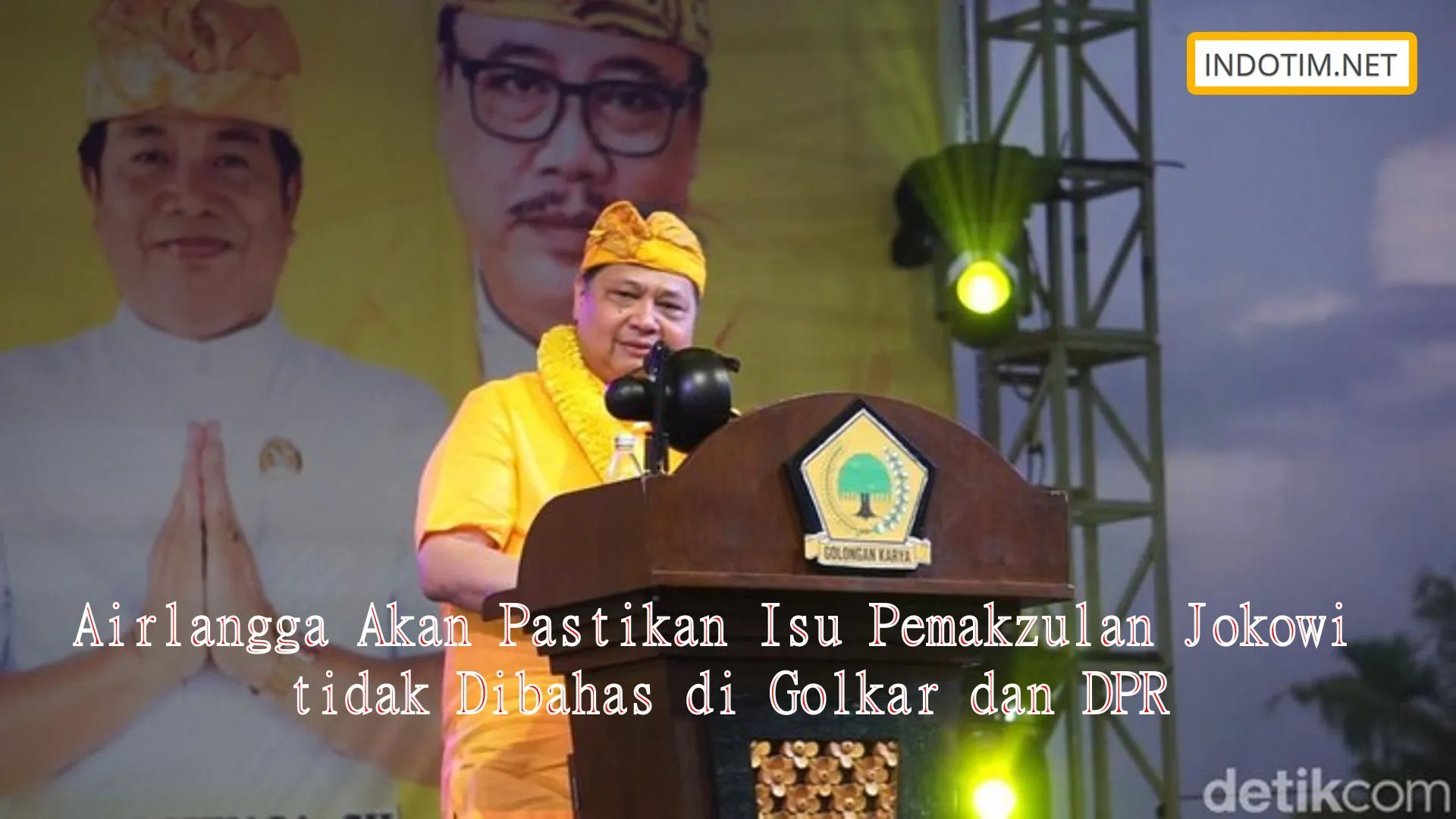 Airlangga Akan Pastikan Isu Pemakzulan Jokowi tidak Dibahas di Golkar dan DPR