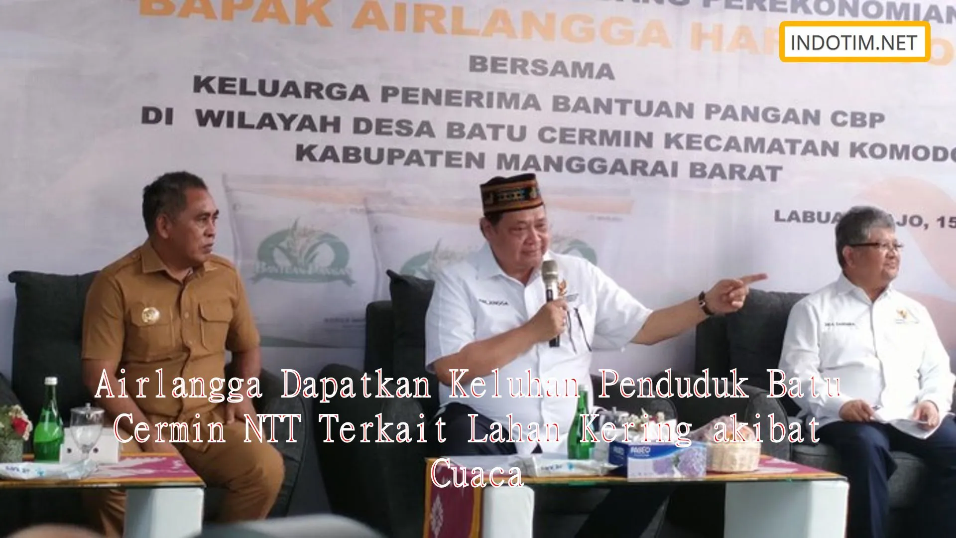 Airlangga Dapatkan Keluhan Penduduk Batu Cermin NTT Terkait Lahan Kering akibat Cuaca