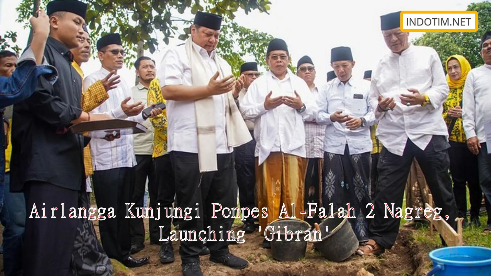 Airlangga Kunjungi Ponpes Al-Falah 2 Nagreg, Launching 'Gibran'