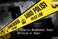 Aksi Heroik Polantas Menghadapi Begal Bersajam di Bogor