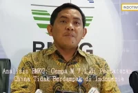 Analisis BMKG: Gempa M 7,1 di Perbatasan China Tidak Berdampak di Indonesia