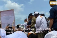 Anies Berikan Contoh Cara Coblos AMIN di Cikarang, Bidik Kemenangan 80% di Jabar