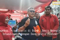 Bagikan Telur Gratis di Rusun, Hasto Menepis Sebandingnya dengan Susu Gratis Prabowo