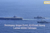 Bersitegang dengan Korut, AS-Korsel-Jepang Latihan Militer Gabungan