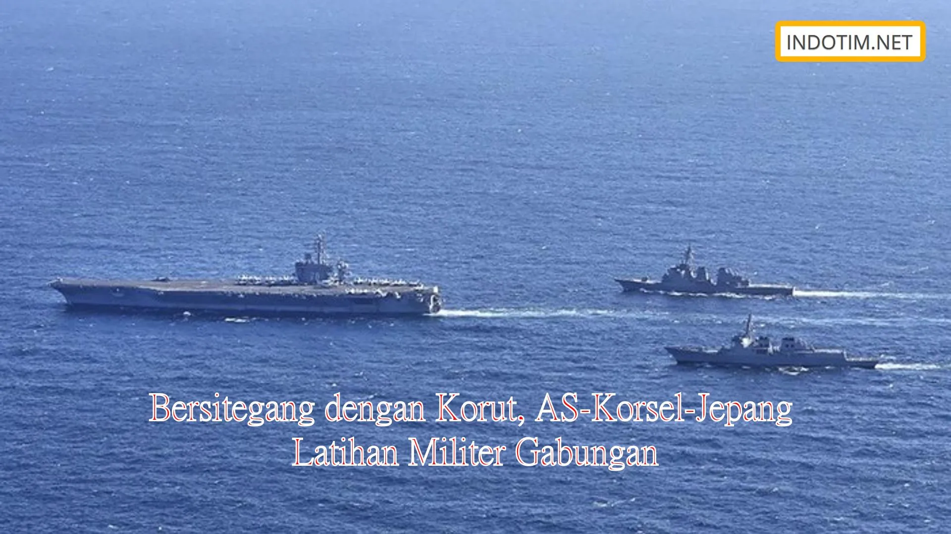 Bersitegang dengan Korut, AS-Korsel-Jepang Latihan Militer Gabungan