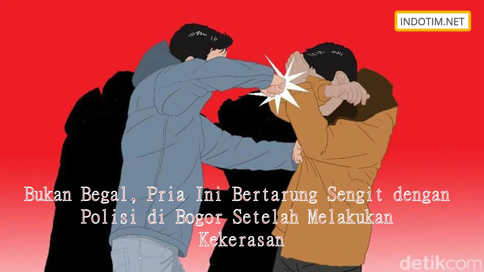Bukan Begal, Pria Ini Bertarung Sengit dengan Polisi di Bogor Setelah Melakukan Kekerasan