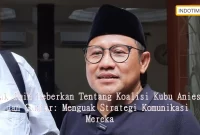 Cak Imin Beberkan Tentang Koalisi Kubu Anies dan Ganjar: Menguak Strategi Komunikasi Mereka