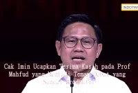 Cak Imin Ucapkan Terima Kasih pada Prof Mahfud yang Menjadi Teman Debat yang Sangat Produktif