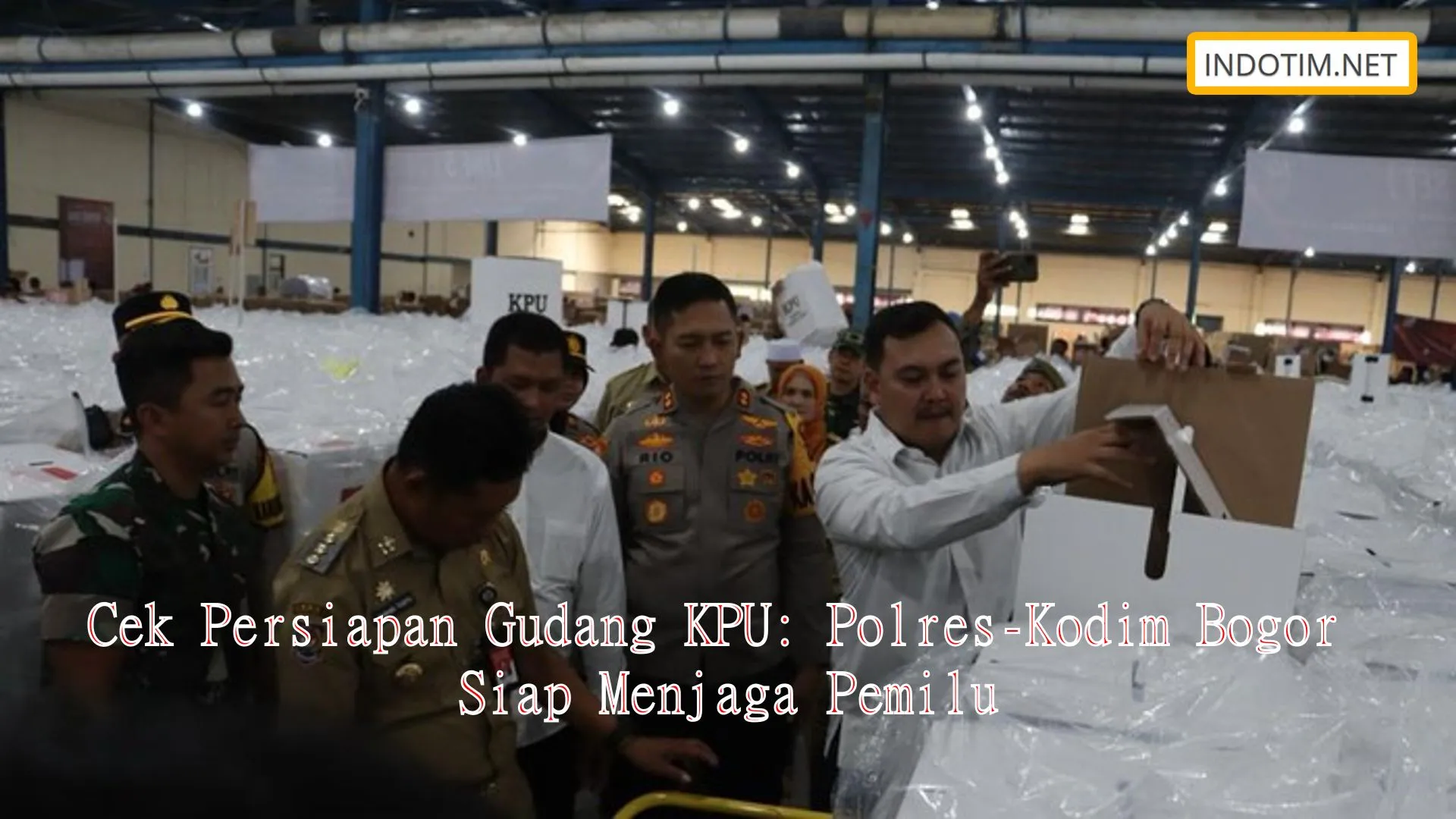 Cek Persiapan Gudang KPU: Polres-Kodim Bogor Siap Menjaga Pemilu