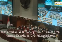 DPR Memulai Masa Sidang III di Awal 2024 dengan Kehadiran 237 Anggota Dewan