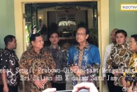 Debat Sengit Prabowo-Gibran saat Mengunjungi Sri Sultan HB X dalam Satu Jam