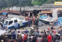 Detik-detik Mengerikan Tabrakan Beruntun di Puncak, Saksi Terkejut Dengar Teriakan 'Awas!'