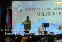 Di Acara Natal Nasional Golkar, Airlangga Soroti Peran Jokowi dalam Diplomasi RI