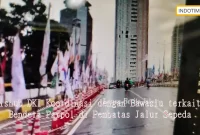 Dishub DKI Koordinasi dengan Bawaslu terkait Bendera Parpol di Pembatas Jalur Sepeda