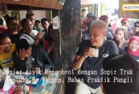 Ganjar Asyik Mengobrol dengan Sopir Truk Pantura di Warkop, Bahas Praktik Pungli