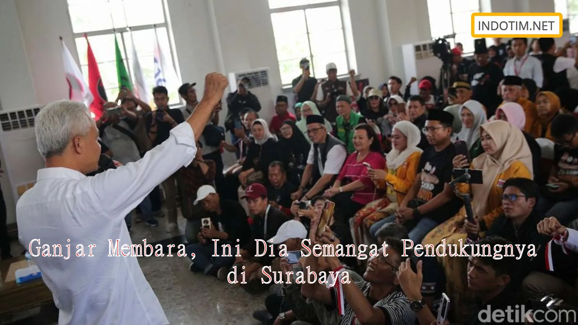 Ganjar Membara, Ini Dia Semangat Pendukungnya di Surabaya