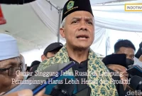 Ganjar Singgung Jalan Rusak di Lampung: Pemimpinnya Harus Lebih Hemat dan Proaktif