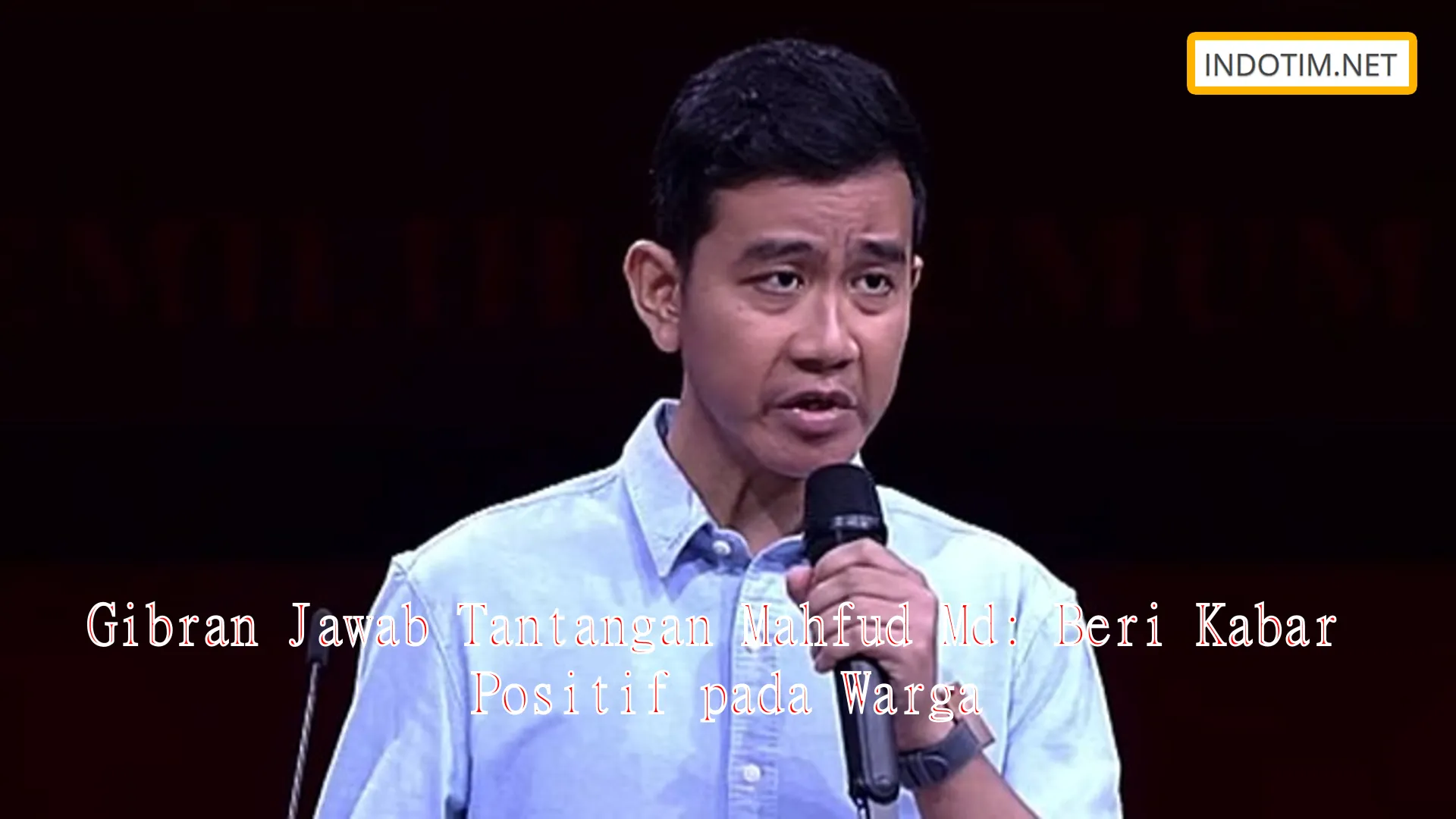 Gibran Jawab Tantangan Mahfud Md: Beri Kabar Positif pada Warga