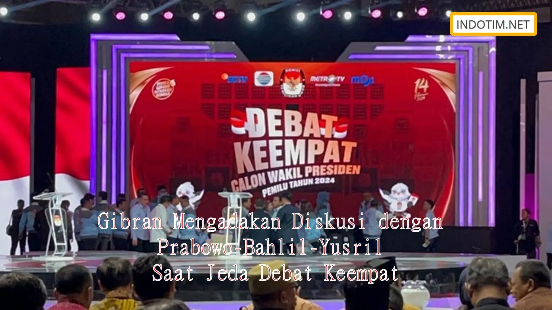 Gibran Mengadakan Diskusi dengan Prabowo-Bahlil-Yusril Saat Jeda Debat Keempat