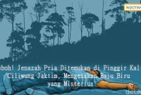 Heboh! Jenazah Pria Ditemukan di Pinggir Kali Ciliwung Jaktim, Mengenakan Baju Biru yang Misterius