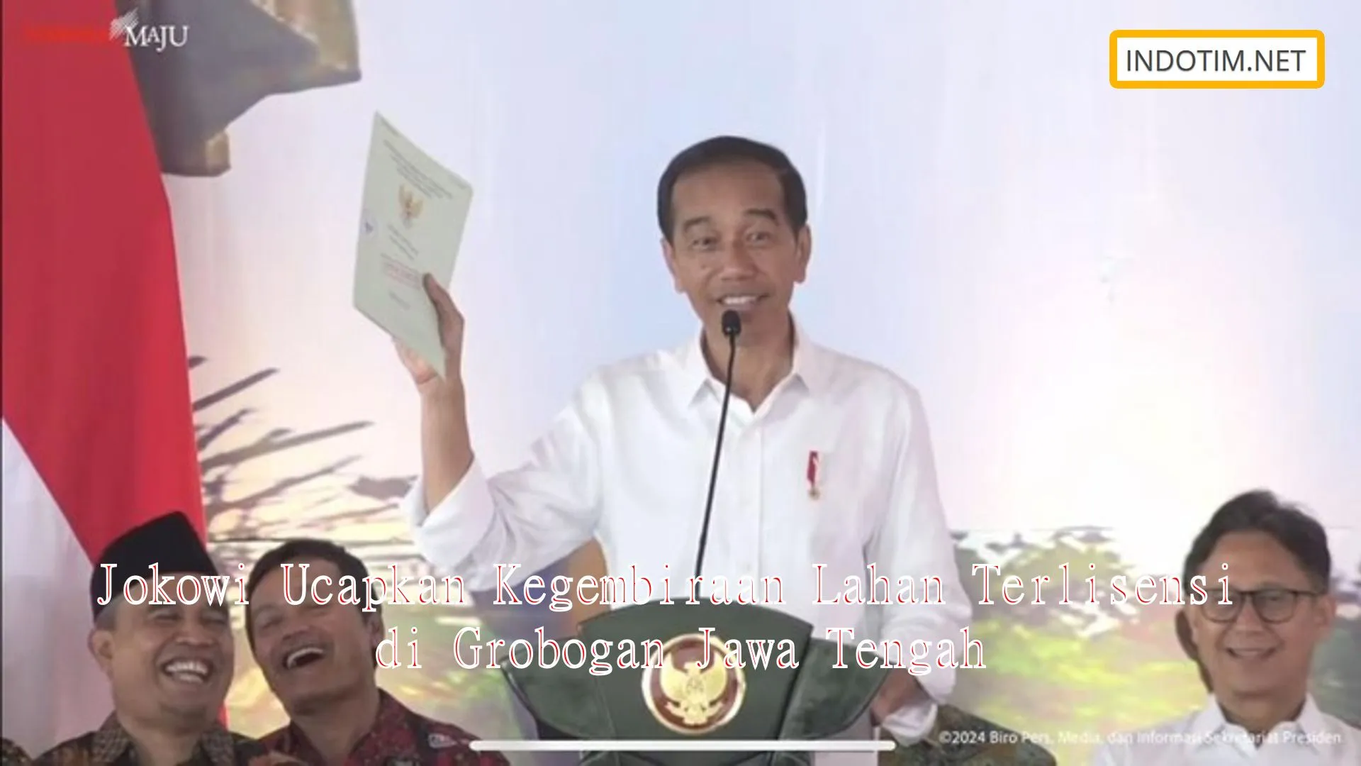 Jokowi Ucapkan Kegembiraan Lahan Terlisensi di Grobogan Jawa Tengah