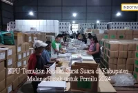 KPU Temukan Ribuan Surat Suara di Kabupaten Malang Rusak untuk Pemilu 2024