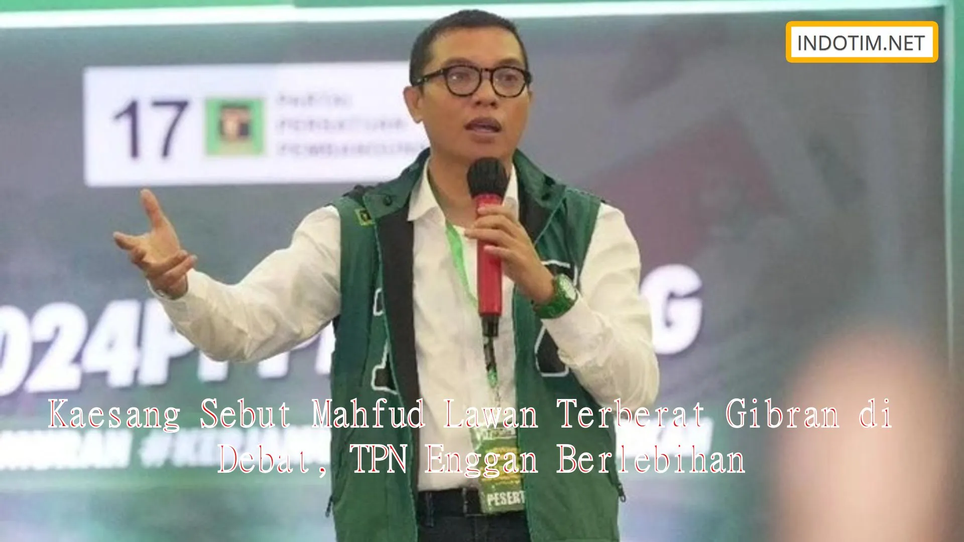 Kaesang Sebut Mahfud Lawan Terberat Gibran di Debat, TPN Enggan Berlebihan