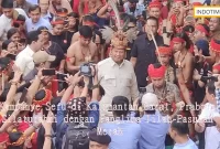 Kampanye Seru di Kalimantan Barat, Prabowo Silaturahmi dengan Panglima Jilah-Pasukan Merah