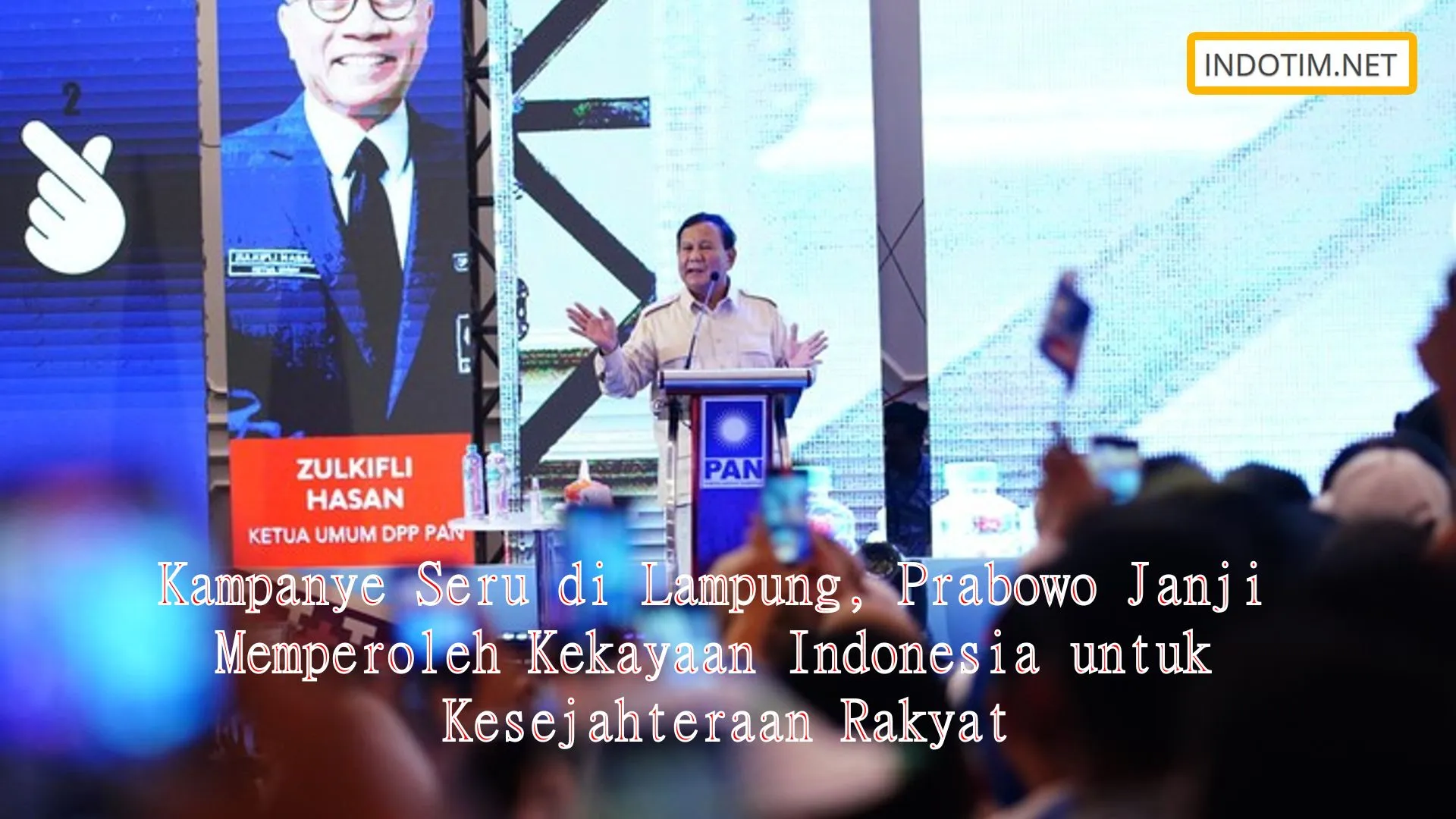 Kampanye Seru di Lampung, Prabowo Janji Memperoleh Kekayaan Indonesia untuk Kesejahteraan Rakyat