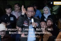 Kampanye di Lampung, Mahfud Janji Menyelamatkan dan Memperbaiki Rumah Daswati
