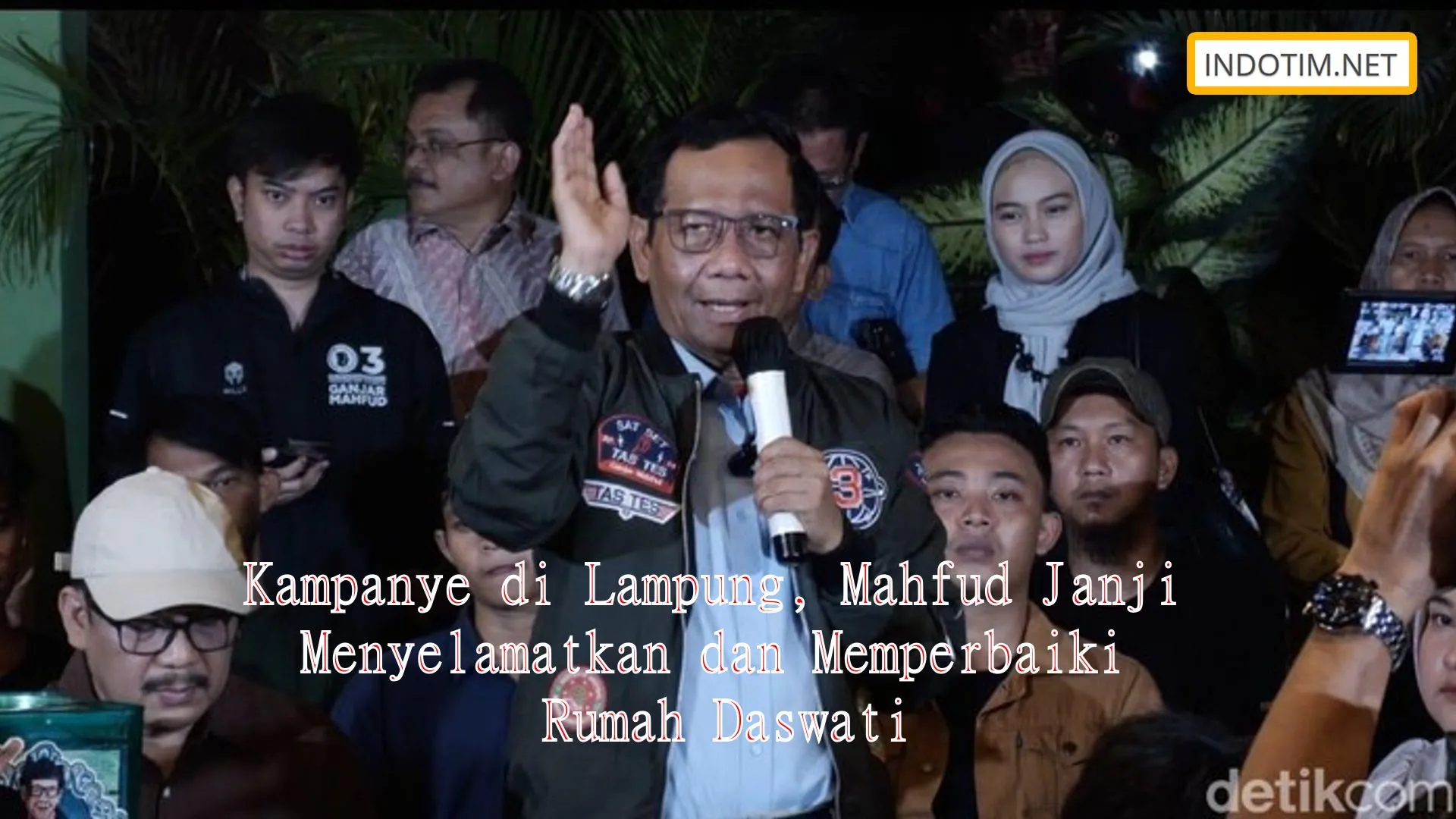 Kampanye di Lampung, Mahfud Janji Menyelamatkan dan Memperbaiki Rumah Daswati