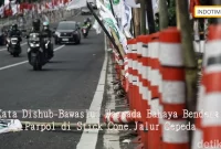 Kata Dishub-Bawaslu: Waspada Bahaya Bendera Parpol di Stick Cone Jalur Sepeda