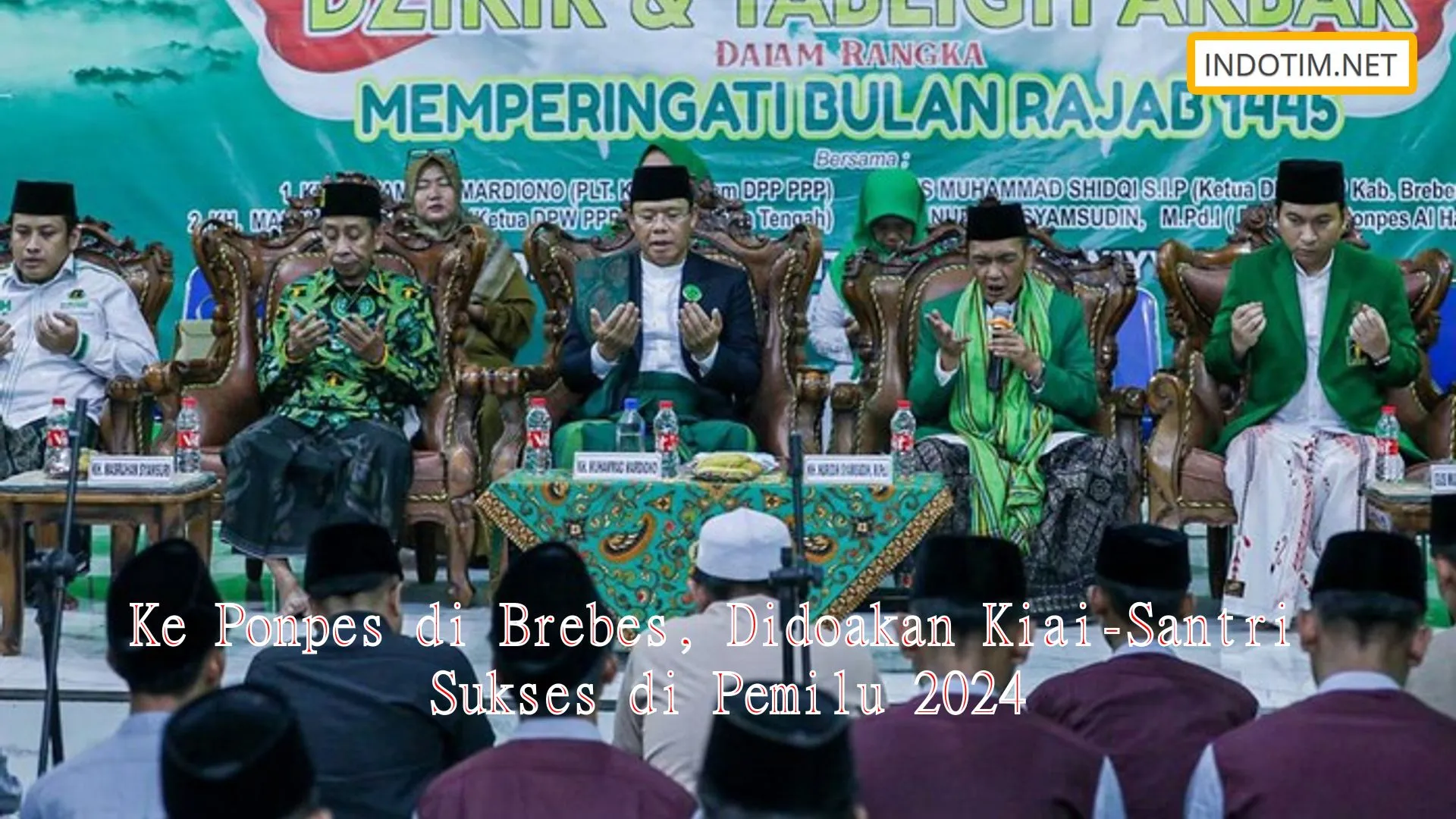 Ke Ponpes di Brebes, Didoakan Kiai-Santri Sukses di Pemilu 2024