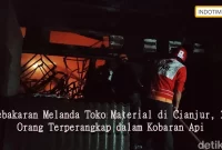 Kebakaran Melanda Toko Material di Cianjur, 3 Orang Terperangkap dalam Kobaran Api