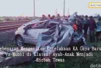 Kebenaran Mengerikan Kecelakaan KA Gaya Baru Vs Mobil di Klaten: Ayah-Anak Menjadi Korban Tewas