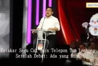 Kelakar Seru Cak Imin Telepon Tom Lembong Setelah Debat: Ada yang Rindu