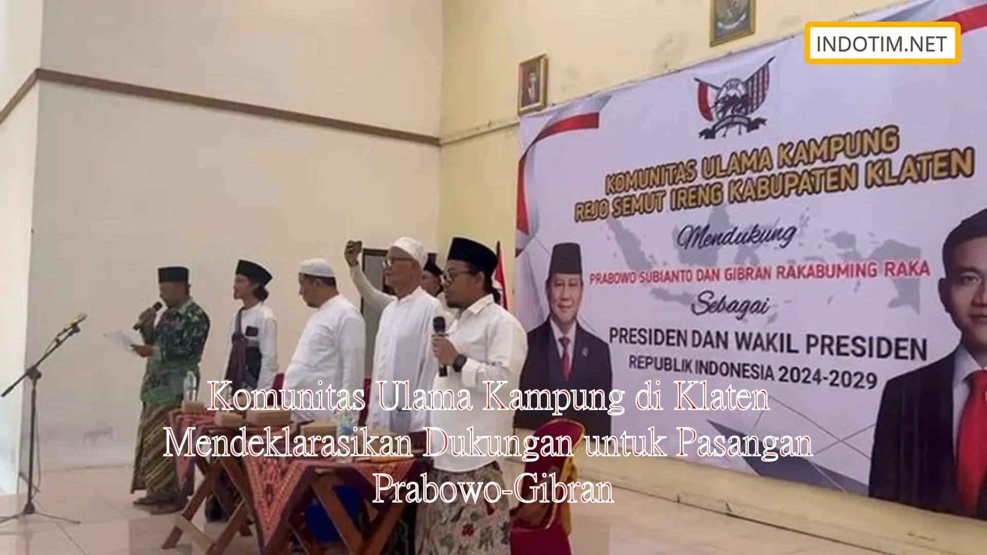 Komunitas Ulama Kampung di Klaten Mendeklarasikan Dukungan untuk Pasangan Prabowo-Gibran