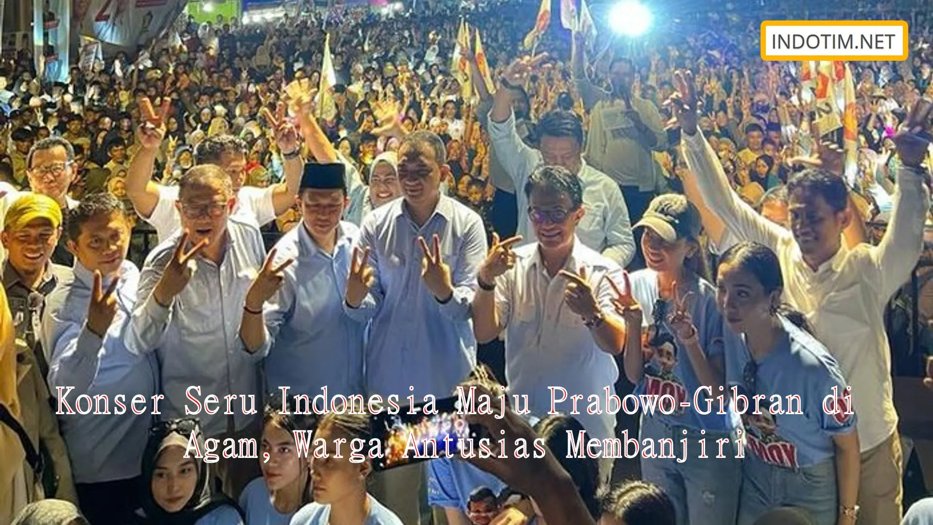 Konser Seru Indonesia Maju Prabowo-Gibran di Agam, Warga Antusias Membanjiri