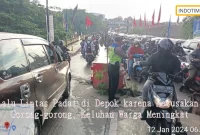 Lalu Lintas Padat di Depok karena Kerusakan Gorong-gorong, Keluhan Warga Meningkat