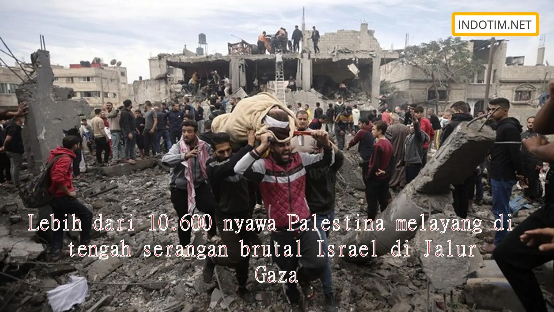 Lebih dari 10.600 nyawa Palestina melayang di tengah serangan brutal Israel di Jalur Gaza