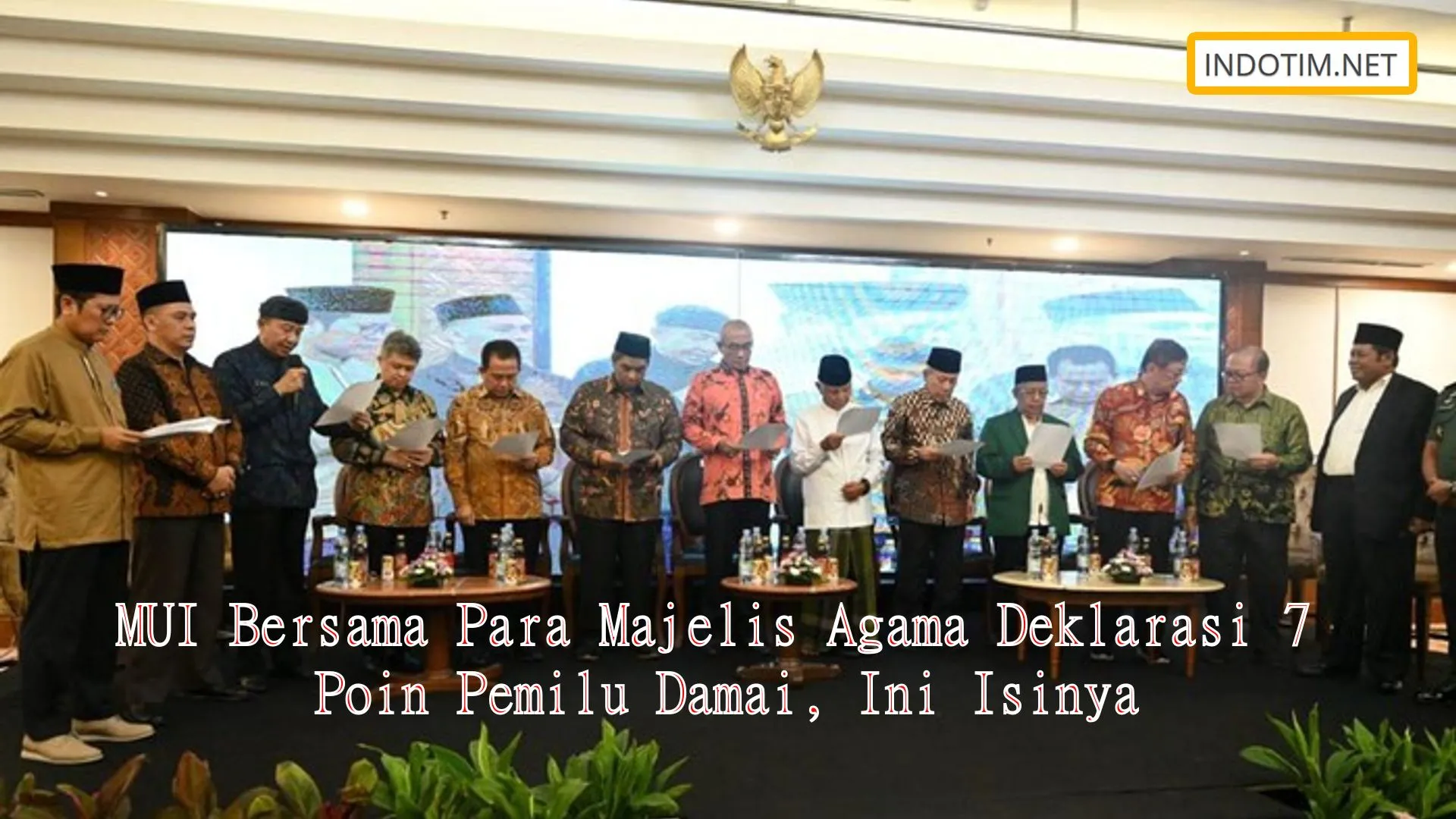 MUI Bersama Para Majelis Agama Deklarasi 7 Poin Pemilu Damai, Ini Isinya