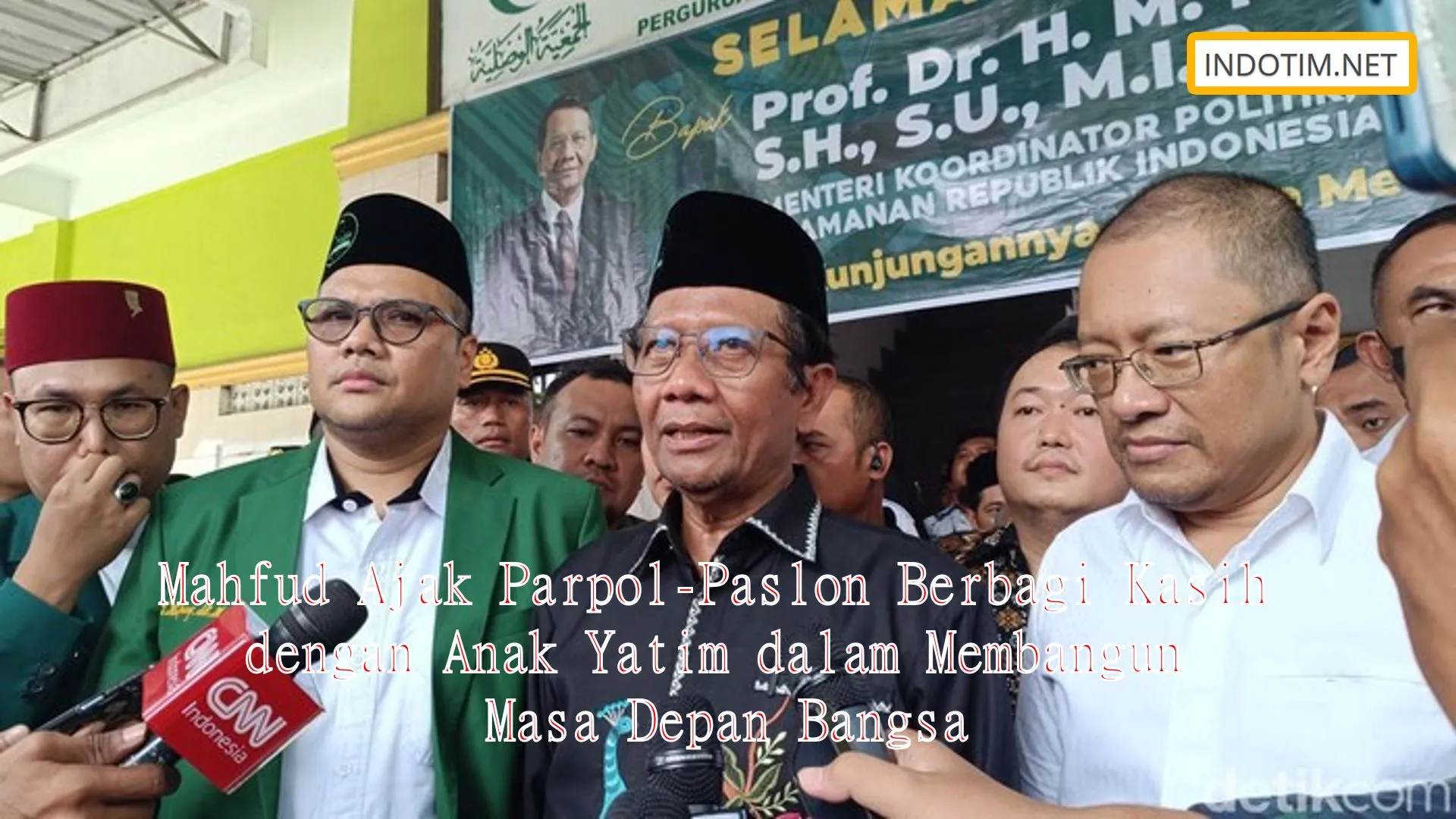 Mahfud Ajak Parpol-Paslon Berbagi Kasih dengan Anak Yatim dalam Membangun Masa Depan Bangsa