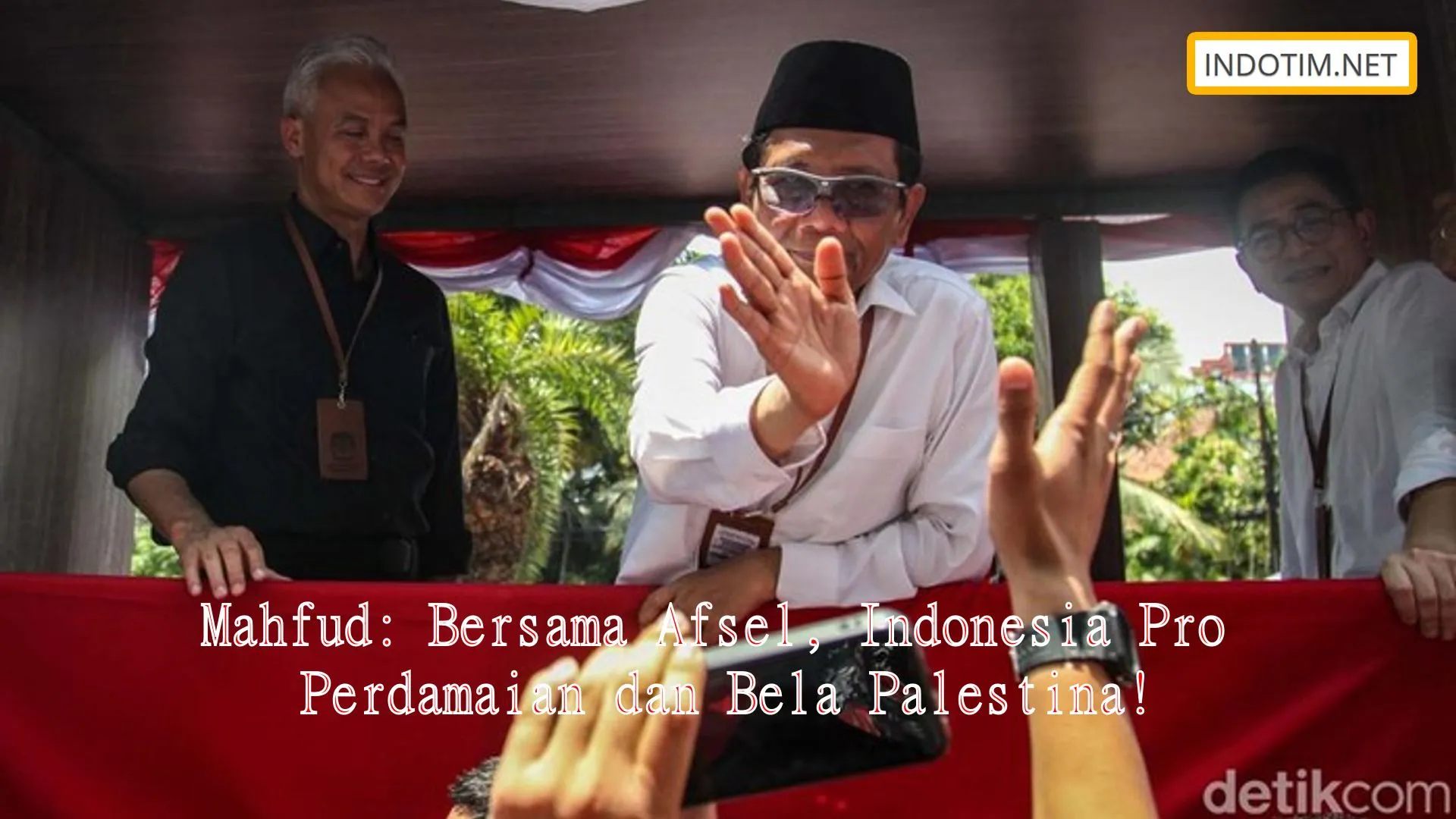 Mahfud: Bersama Afsel, Indonesia Pro Perdamaian dan Bela Palestina!