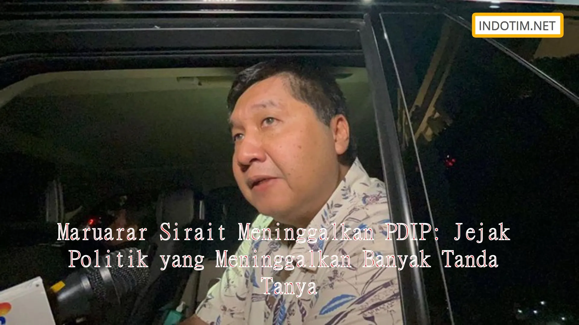 Maruarar Sirait Meninggalkan PDIP: Jejak Politik yang Meninggalkan Banyak Tanda Tanya