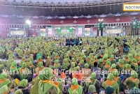 Massa Muslimat NU Terpukau dengan Pidato Jokowi di GBK