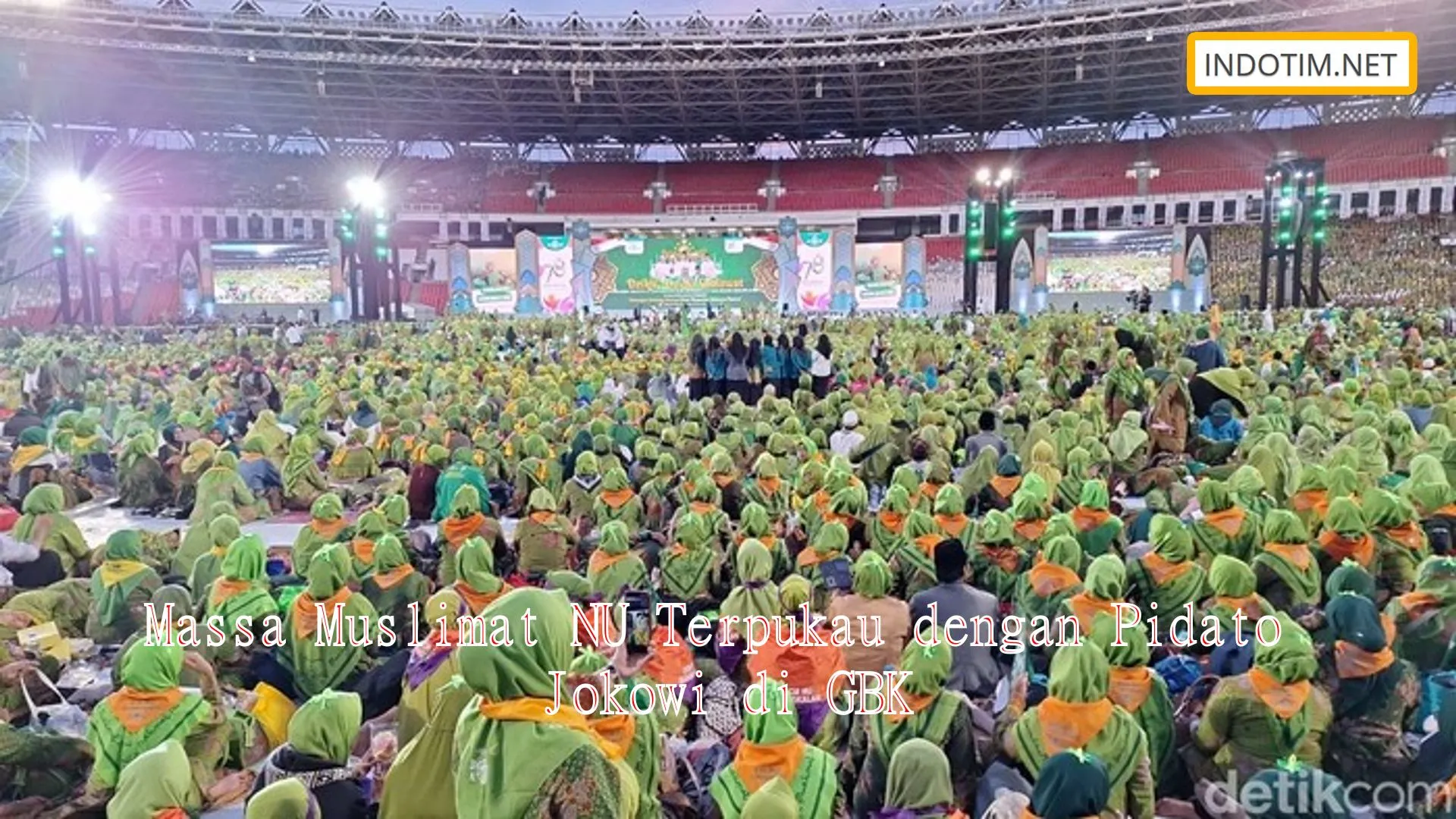Massa Muslimat NU Terpukau dengan Pidato Jokowi di GBK